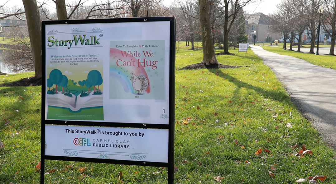 Carmel library offers timely StoryWalk near west branch