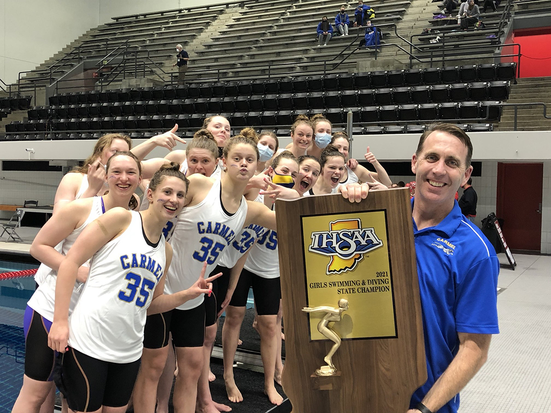 Carmel girls swim team dominates on way to 35th consecutive state title