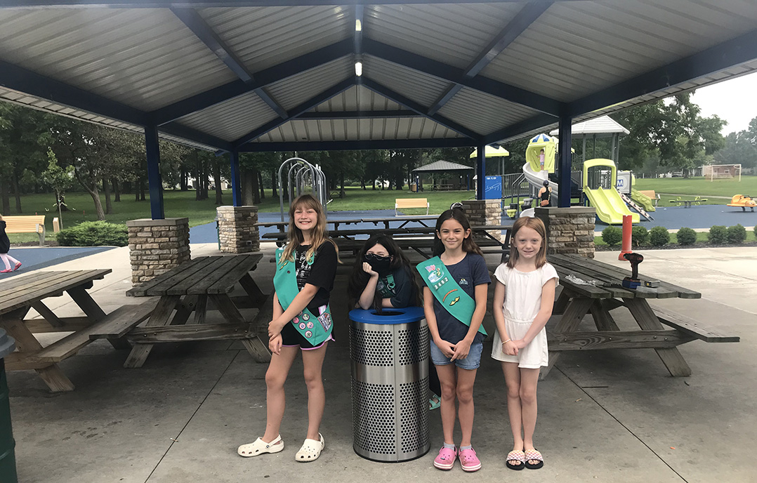 Snapshot: Girl Scouts raise money for recycling bin at Holland Park