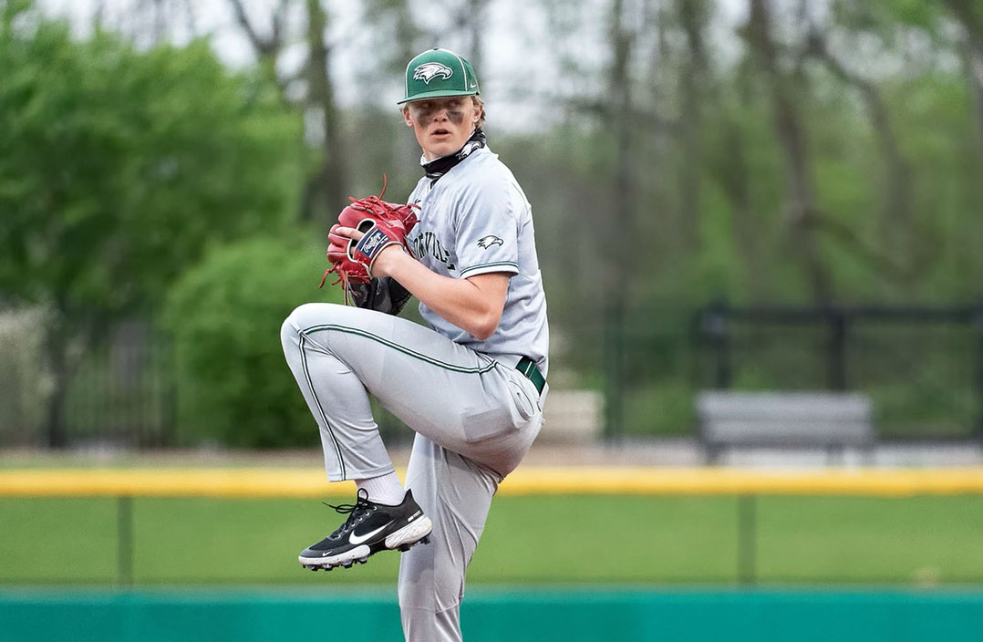 Zionsville Community High School pitcher Nash Wagner quickly commands attention