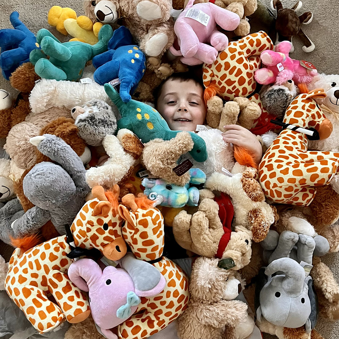 Noblesville child collects stuffed animals for kids
