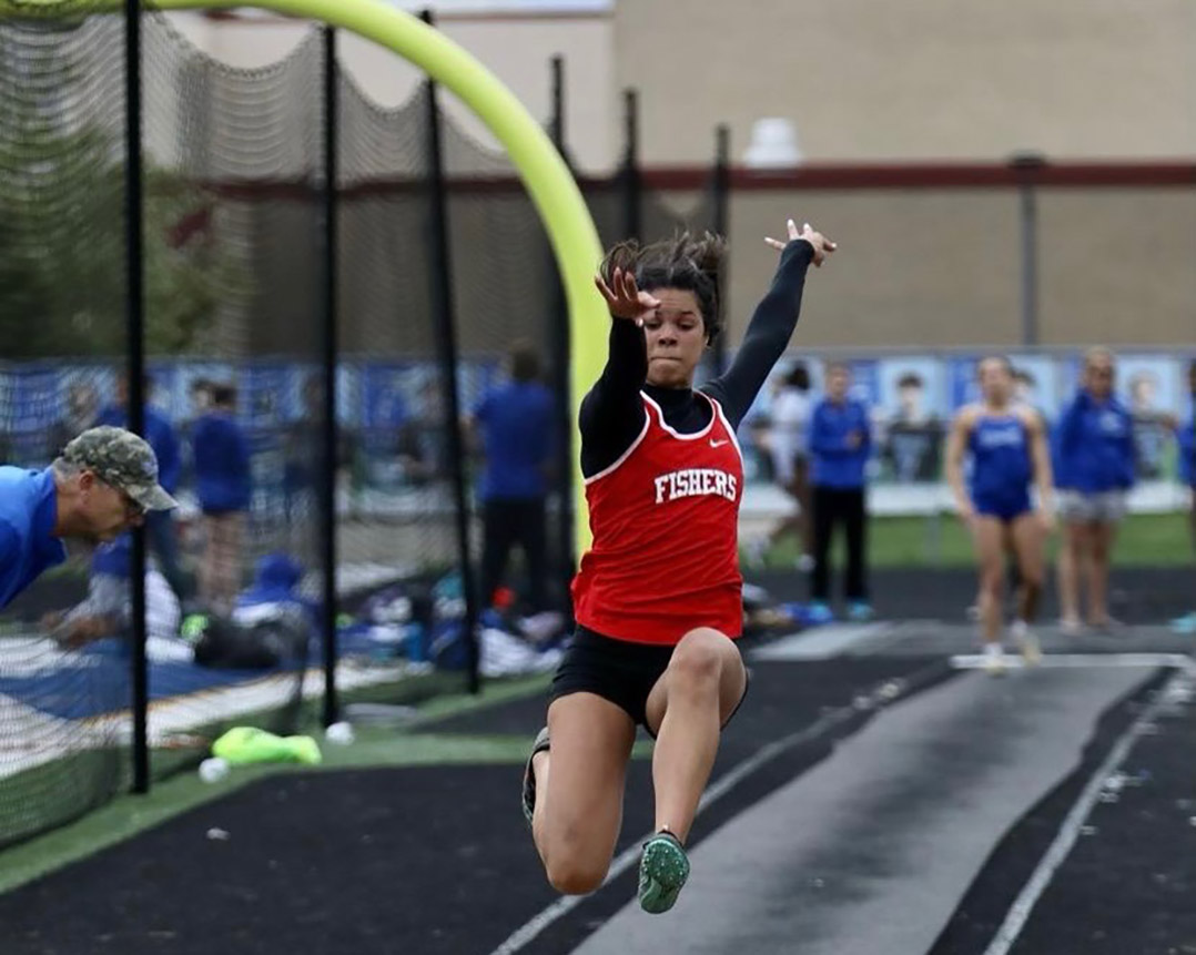 Athlete of the Week : Fishers track athlete leaps to successful senior year