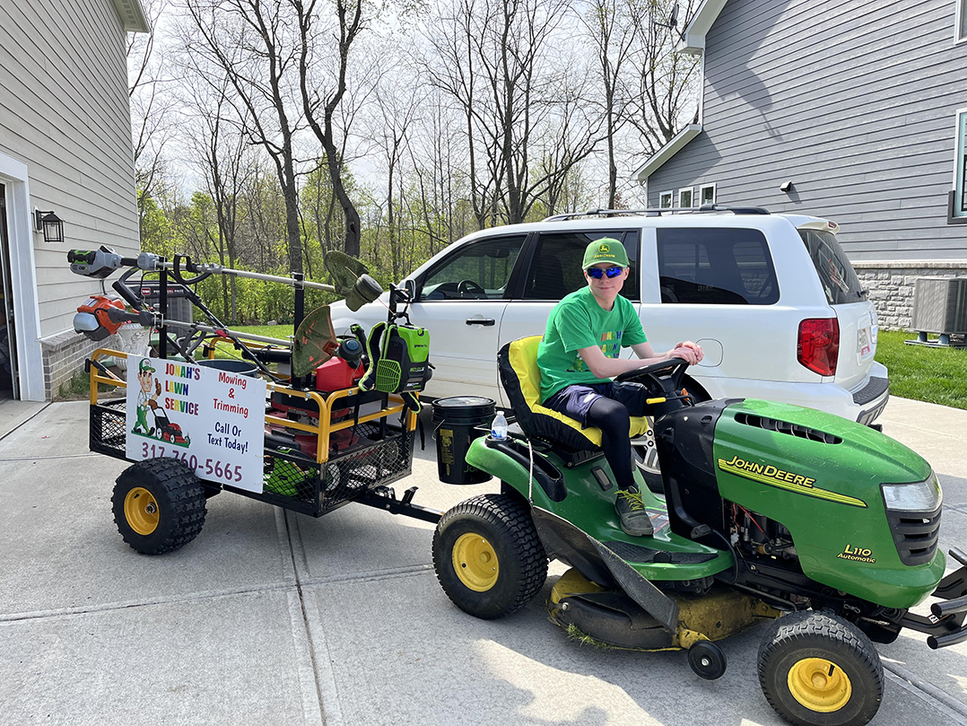 Westfield teen launches lawn care business