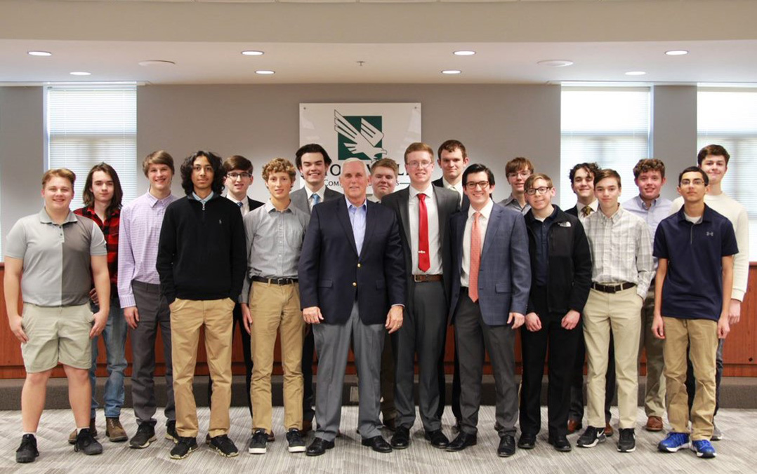 Snapshot: Pence speaks to Zionsville Community High School Young Republicans Club