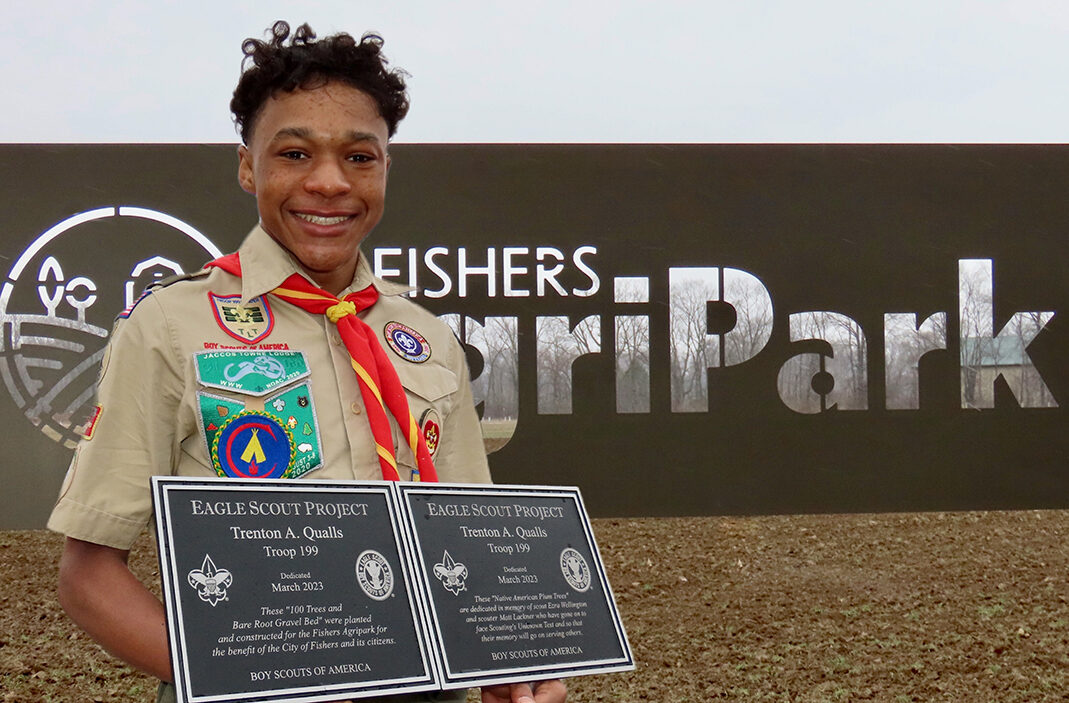 Scout’s honor: Fishers teen earns Eagle rank for tree-planting initiative