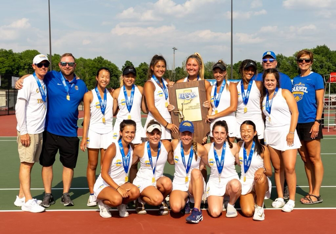 Carmel High School senior lifts girls tennis team to third straight state title