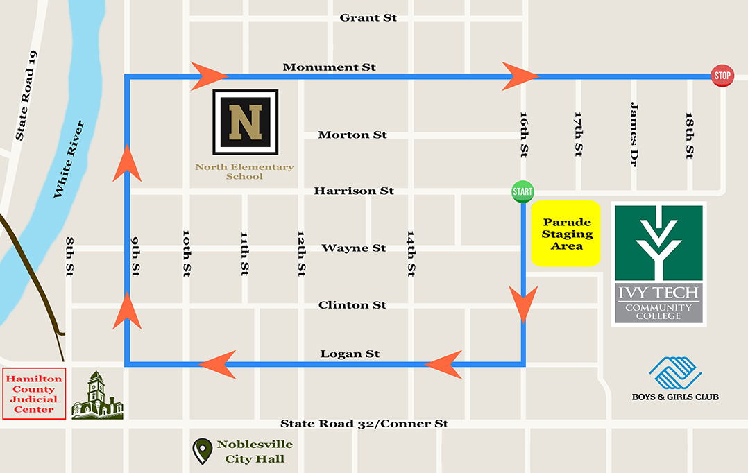 Noblesville parade map