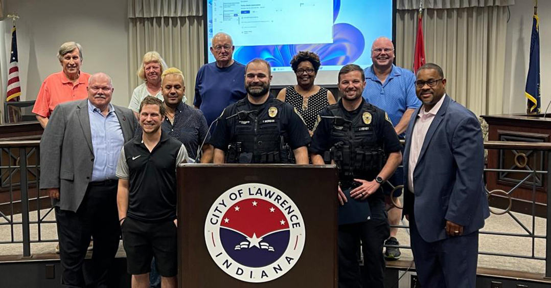 Lawrence citizen, two officers honored