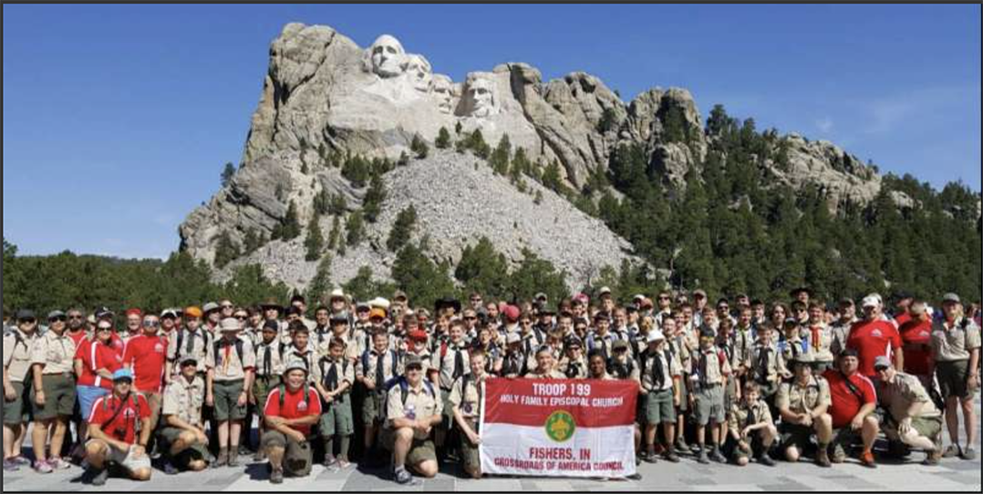 Troop 199 organized a trip to Mount Rushmore in 2017. (Photo courtesy of Troop 199)