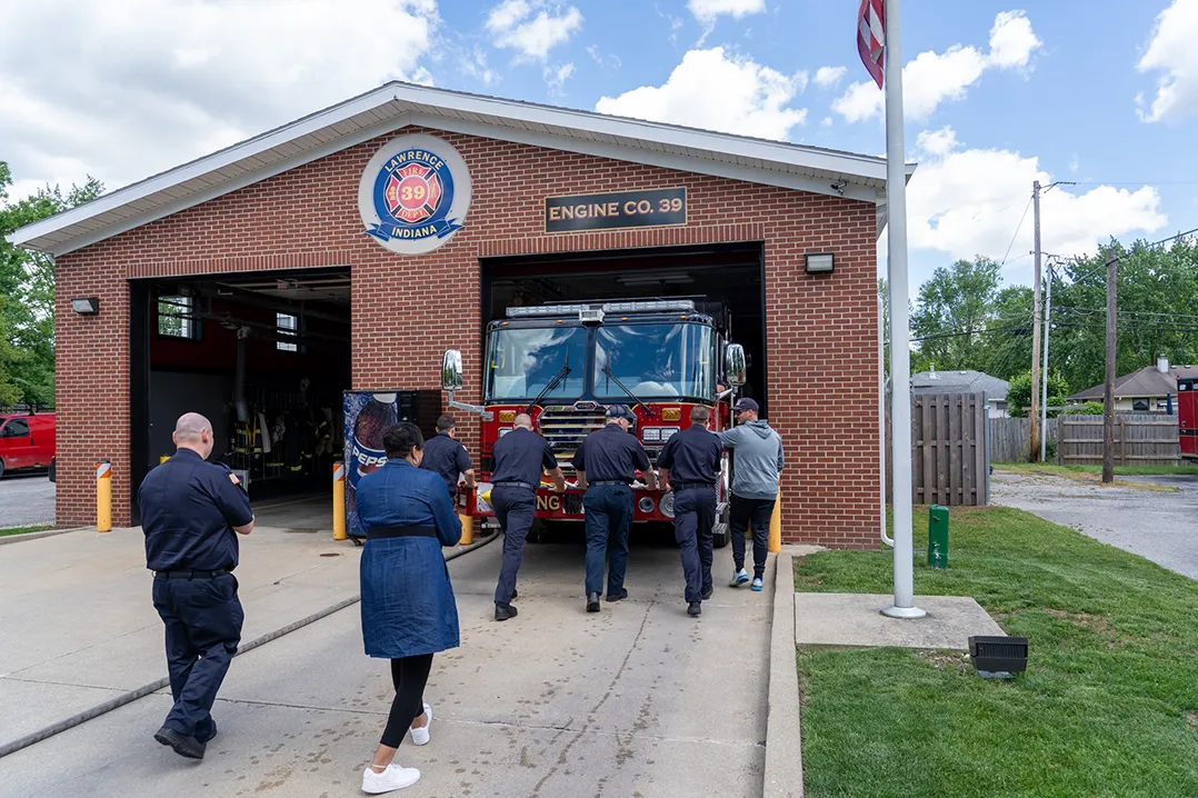 Lawrence officials dedicate new fire engine