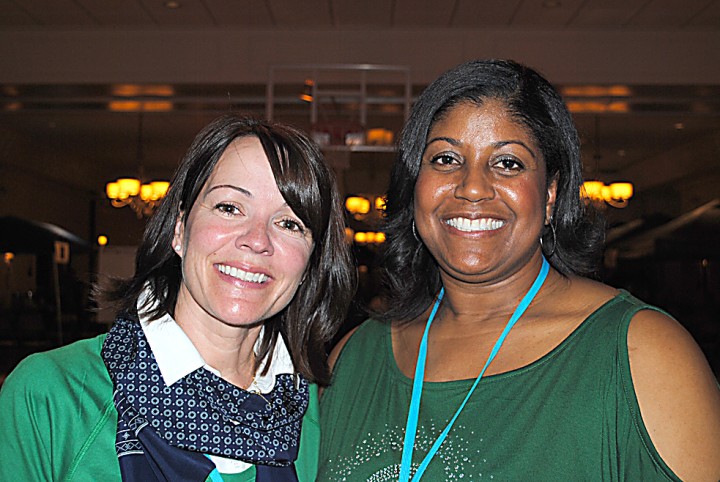 Kris Bussick, left, and Joy Harris at The O’Connor House fundraiser.������������������������