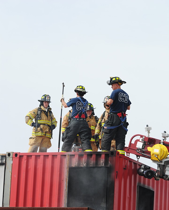 Firemen training in Hamilton County. (Photo by Robert Herrington)