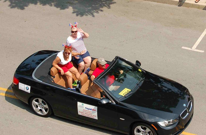 Dottie Hancock and Blondin in the CarmelFest parade. (Submitted photo)